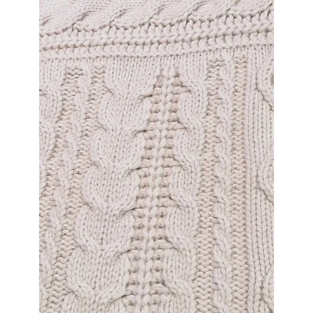 Banana Republic Merino Extra Fine Wool/Cotton Cable Knit Sweater Men's Size L